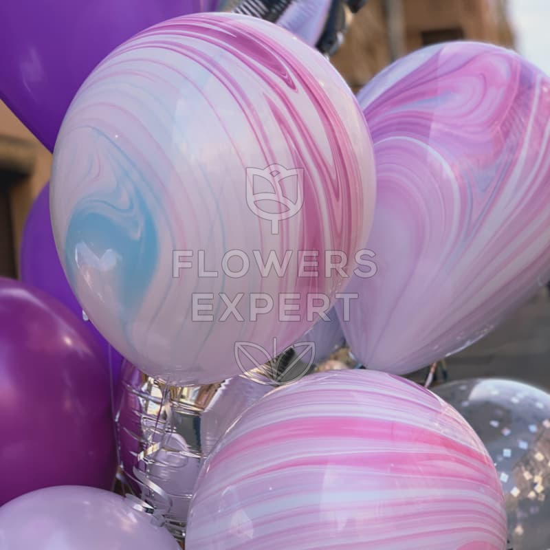 Набор из 11 простых и 3 фольгированных шаров "COOL MIX""