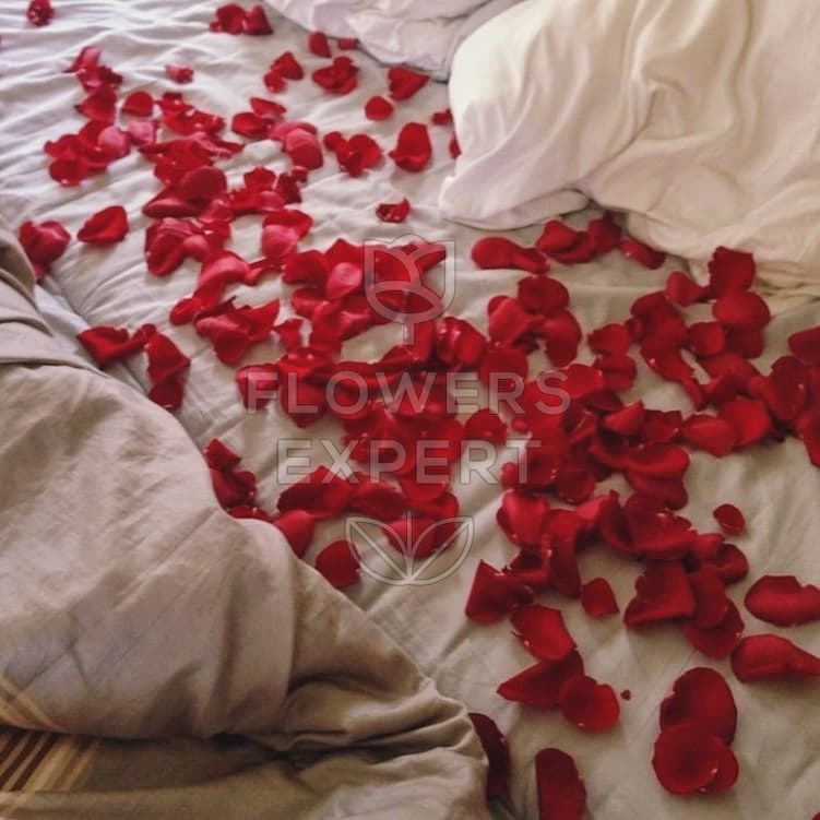 Набор с букетом из 35 роз, шариками и лепестками "SURPRISE!"