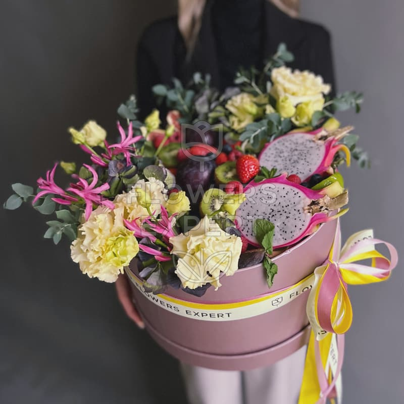 Коробочка с цветами и фруктами "DRAGON FRUIT"