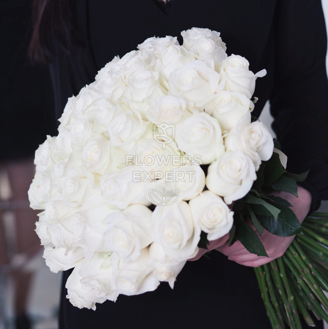 Букет из 51 белой розы 60 см "ROSES 47"