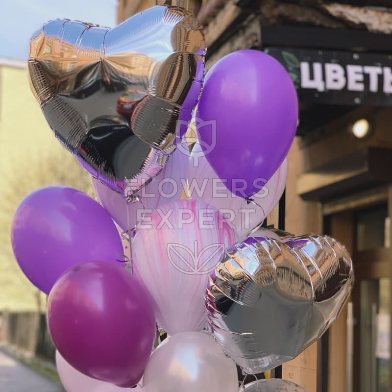 Набор из 11 простых и 3 фольгированных шаров "COOL MIX""