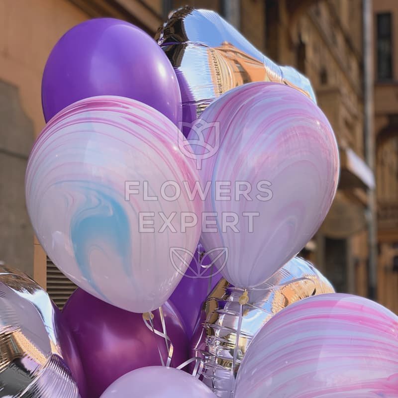 Набор из 11 простых и 3 фольгированных шаров "COOL MIX""