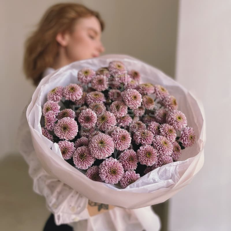 Букет из 15 хризантем сантини "ELLISON SWEET"