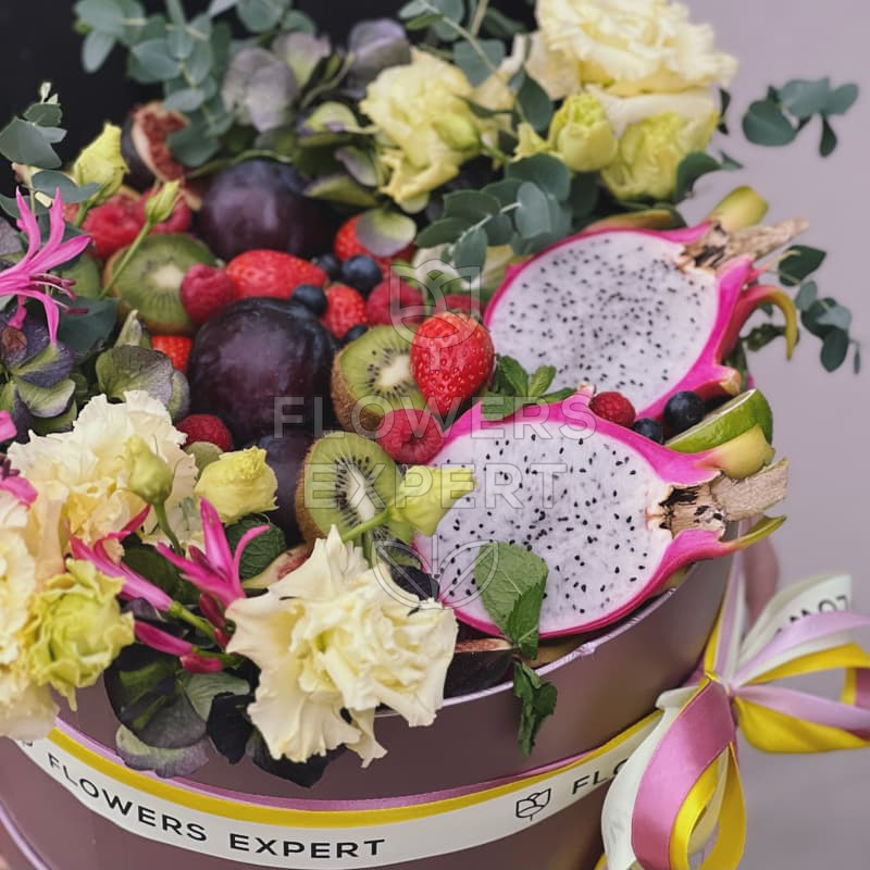 Коробочка с цветами и фруктами "DRAGON FRUIT"