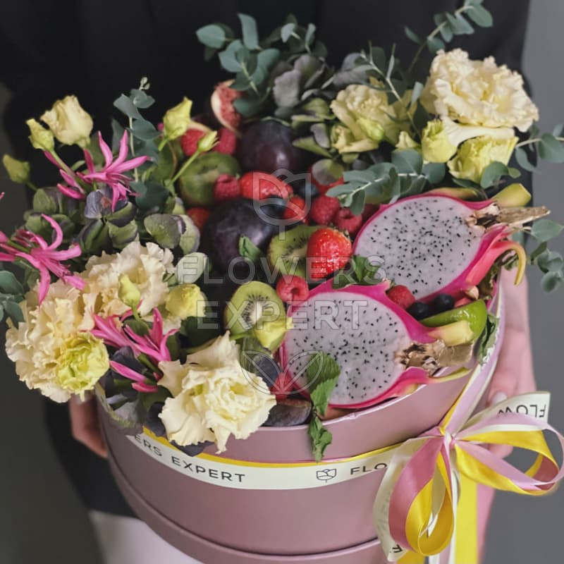 Коробочка с цветами и фруктами "DRAGON FRUIT"