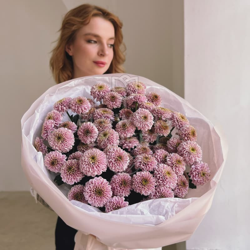 Букет из 15 хризантем сантини "ELLISON SWEET"