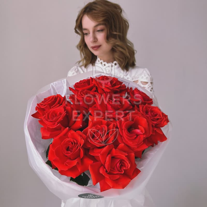 Букет из 15 французских роз "NINA"