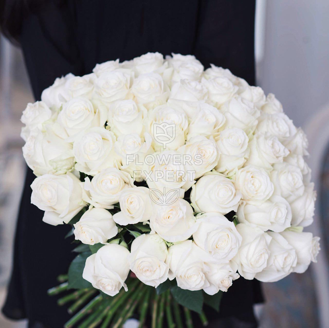 Букет из 51 белой розы 60 см "ROSES 47"