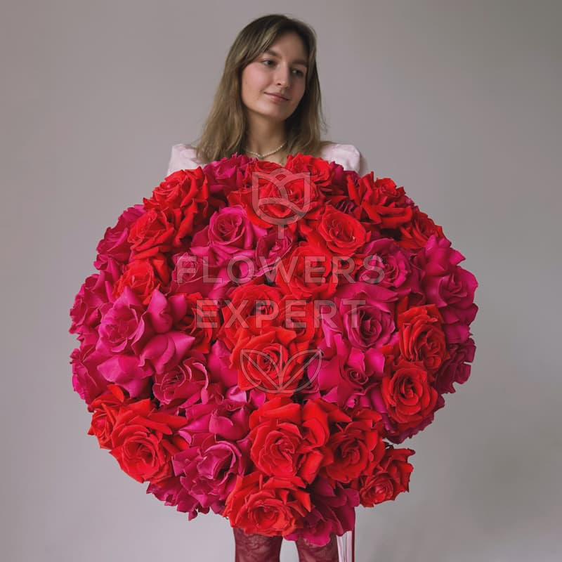 Букет из 51 французской розы "PINK FLOYD & NINA"