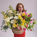 Корзины с хризантемами