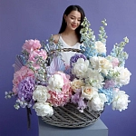 Корзины с гортензиями