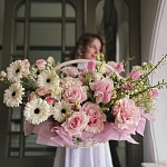 Корзины с ромашками