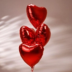 Набор из 5 фольгированных шаров в виде сердца "LOVE"