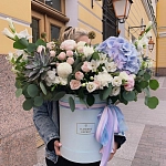 Гортензии в шляпной коробке