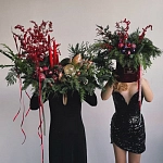 Новогодние букеты и композиции